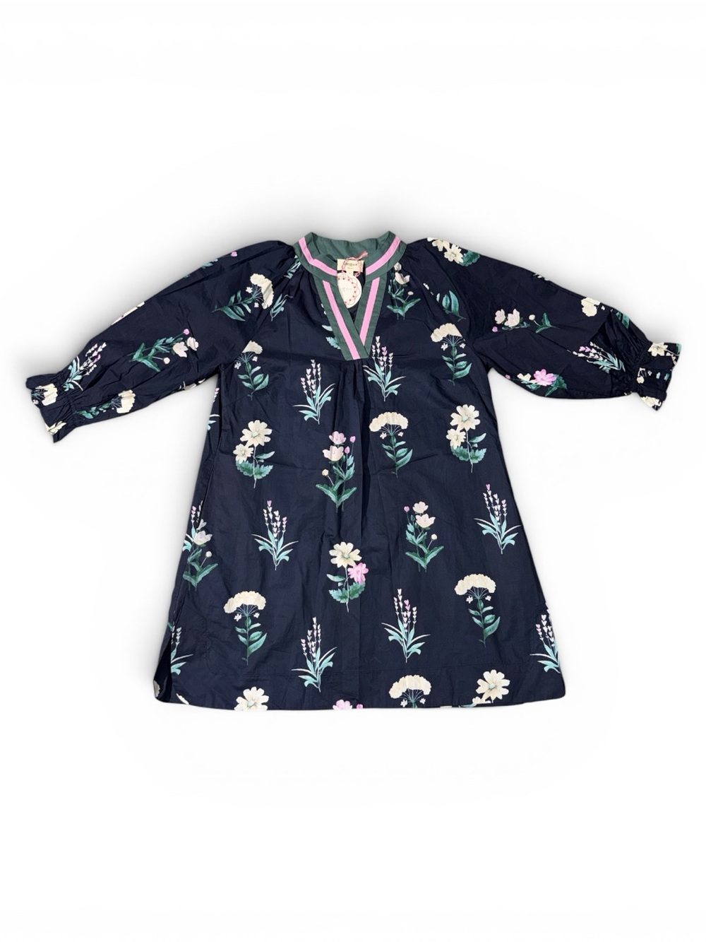 Umgee Exclusive Floral Navy Tunic Mini Dress NWT Small
